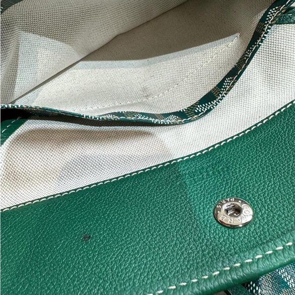 Preloved Goyard Green Tote Bag with Pouch - Picture 8 of 9